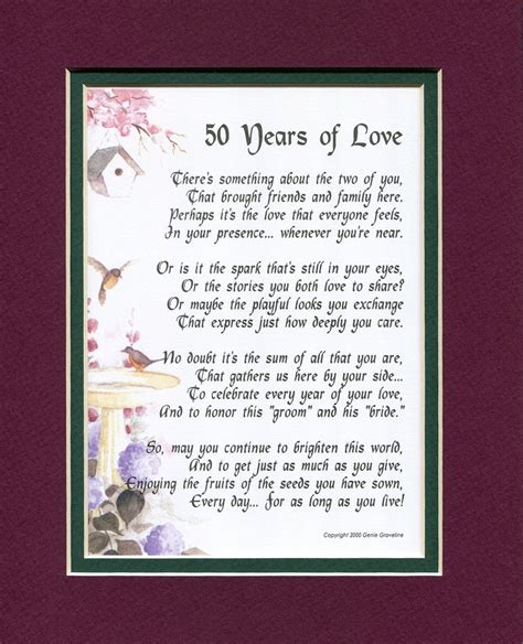 50 Years Of Love 119 Touching Poem A T For A 50th