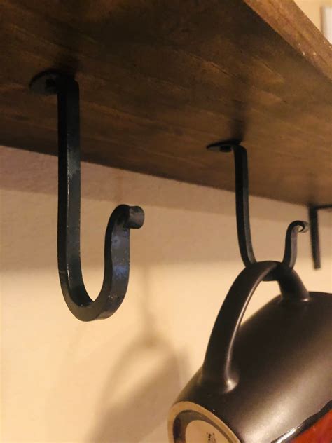 Under Cabinet Hook Coffee Cup Hook Tea Cup Hand Forged Etsy