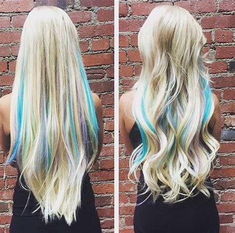 Platinum blonde hair with blue tips? 20 Blue Hair Color Ideas- Pastel Blue, Balayage, Ombre ...