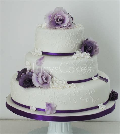 Purple Rose Wedding Cake A Photo On Flickriver
