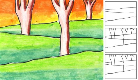 Draw Landscape With Layers Art Projects For Kids