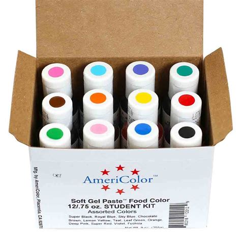 Free printable food coloring chart. Student Kit #2 Americolor® Soft Gel Paste Food Color - 41 ...