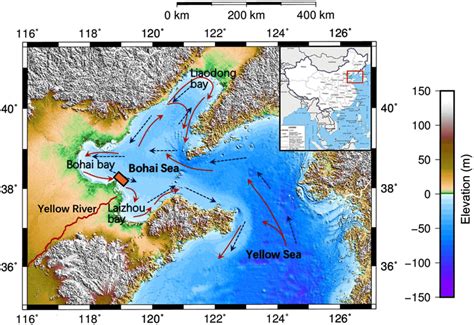 Map Of Bohai Sea And Northern Yellow Sea Showing The Study Site The