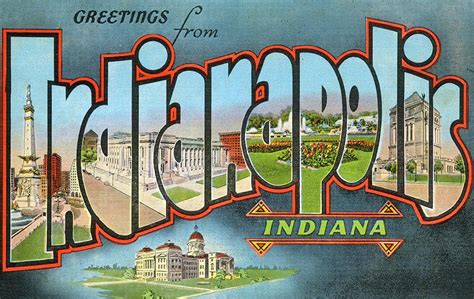 Greetings From Indianapolis Indiana Indiana Large Letters Photo