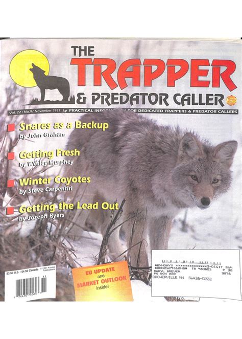 Cover Print Of Trapper And Predator Caller November 1997