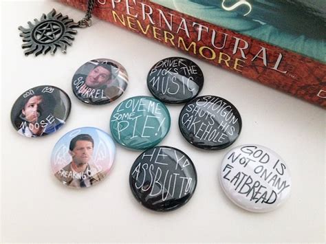 Items Similar To Supernatural Pins Supernatural Buttons Dean Winchester