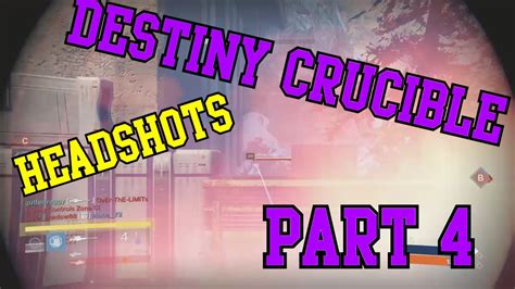 Ps4 Destiny Crucible Sniper Gameplay Best Headshots Montage Part