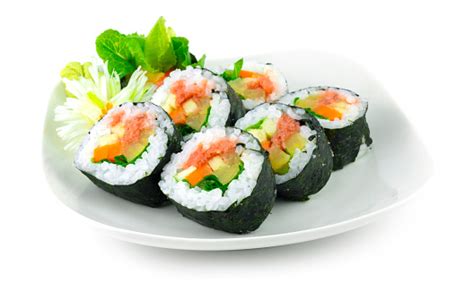Mentaiko Roll Maki Sushi Dish Japanese Tara Coed Roe Filling With