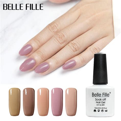 Belle Fille Nail Gel Polish UV Nude Color Gel Polish Soak Off Gel Varnish Lacquer Nail Art