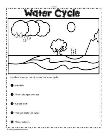 Label The Water Cycle Worksheet