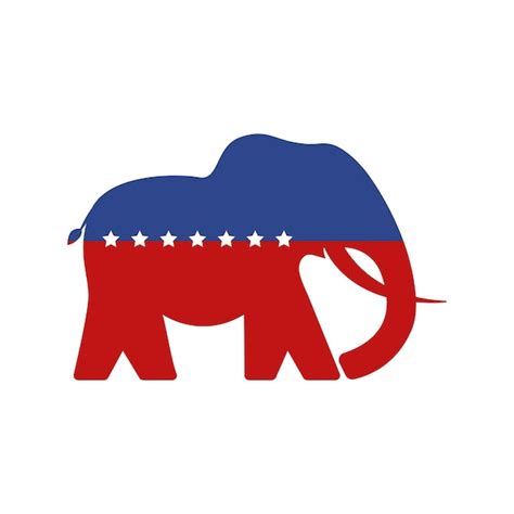 Premium Vector Elephant Symbol Of The Republican Party In The Us