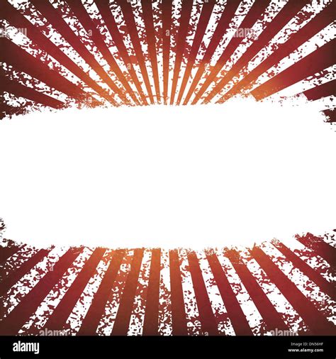 White Grunge Label On Red Sunburst Background Vector Stock Vector