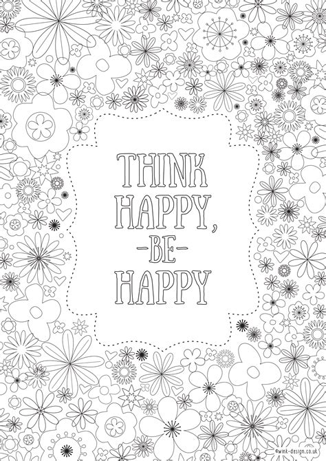 Happy new year coloring pages kaigobank info. Free Printable Adult Colouring Pages - Inspirational ...