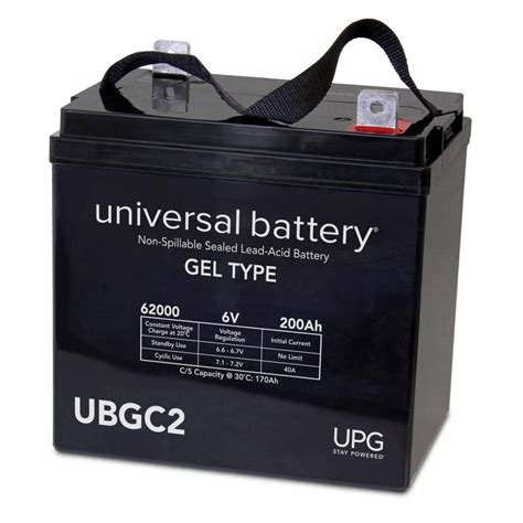 Upg 6 Volt 200 Ah L5 Terminal Sealed Lead Acid Sla Gel Rechargeable