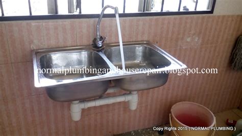 Giantex stainless steel hand washing sink, nsf certified commercial sink with faucet, strainer, back splash, commercial wall commercial kitchen stainless steel hand sink overall dimensions 12 deep ; NORMAL PLUMBING: MEMBAIKPULIH RUMAH DI TAMAN DESA NILAI ...