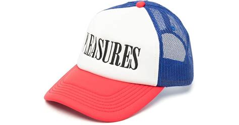 Pleasures Logo Embroidered Trucker Hat For Men Lyst