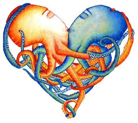 Octopus Heart Art Print By Alittlesun On Etsy 1000i Bought This