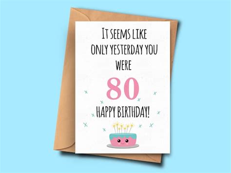 Funny 81st Birthday Card It Seems Like Only Yesterday You Etsy