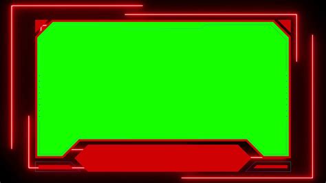 Green Screen Neon Frame Border Moldure Chroma Key Frameneon Border