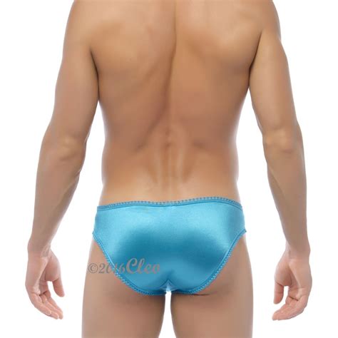 Panties For Men Silky Satin Lace Bikini Briefs With Full Back Underwear