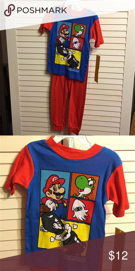 Super Mario 2 Piece Pajamas Nwt Size 6 Pajamas Pajama Set Mens Tops