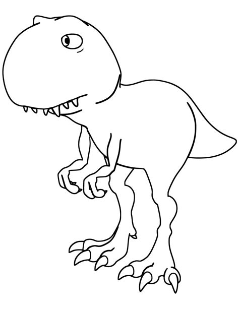 T Rex Dinosaur Coloring Page Clip Art Library Pdmrea 12064 The Best