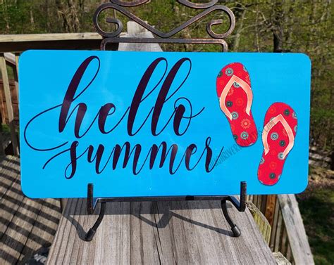 Hello Summer Flip Flop Wreath Sign Flip Flop Wreath Sign Etsy