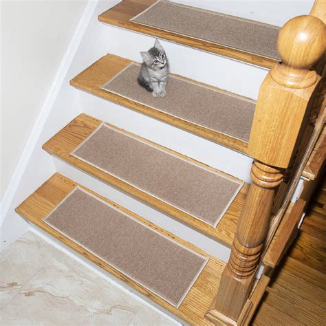 Ottomanson Skid Resistant Rubber Backing Non Slip Carpet Stair Treads