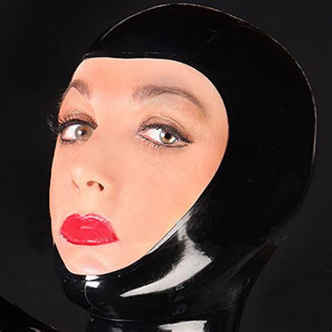 latex hood open face for catsuits handmade rubber mask cosplay club wear ebay