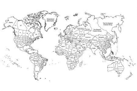 El blanco del mapa de mundo Ilustración de stock Mapa del mundo