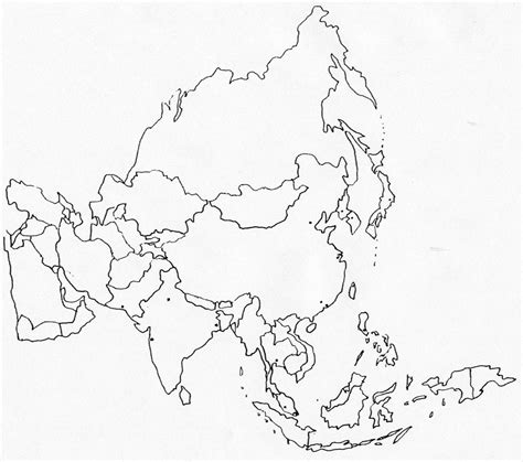 Blank Map Of Asia To Label