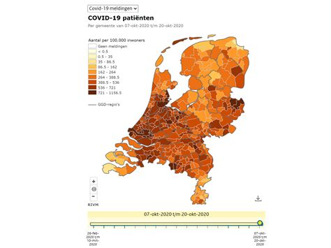 Netherlands coronavirus update with statistics and graphs: Kaart Nederland Coronavirus - Live Update - Corona-teller.nl