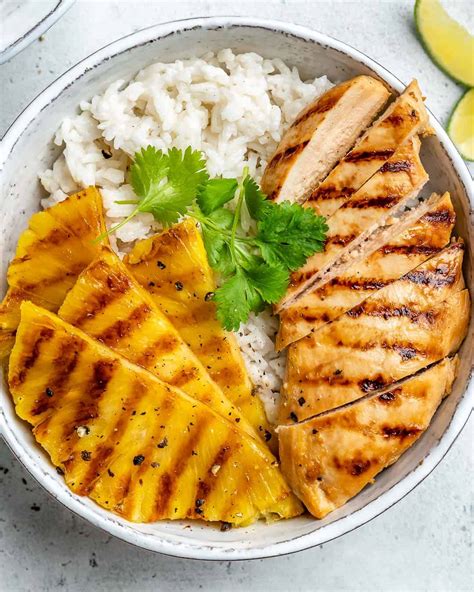 Easy Hawaiian Grilled Chicken Bowl Healthy Fitness Meals