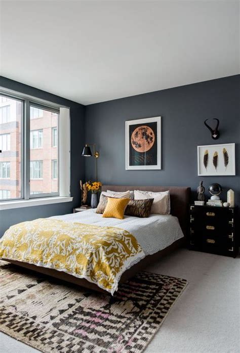25 Cool Grey And Yellow Bedrooms That Invite In Digsdigs
