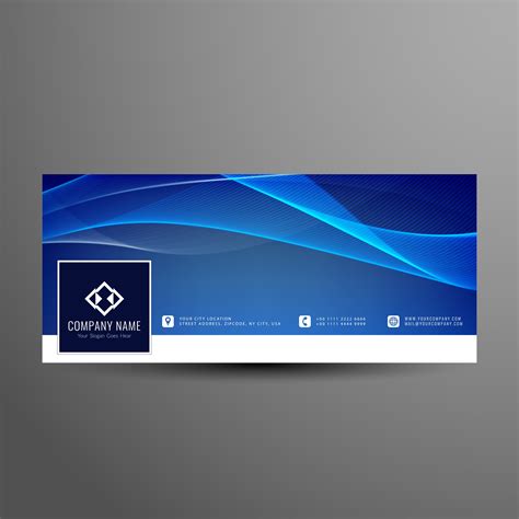 Abstract Blue Wavy Facebook Timeline Banner Template 518207 Vector Art