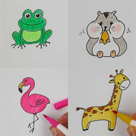 Learn To Draw Animal Cute Drawing Easy With Step By Step Tutorials