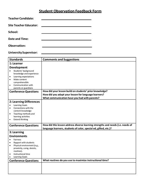 Look at the theme you would like to teach and where in the curriculum it can. FREE 11+ Observational Feedback Forms in PDF | MS Word