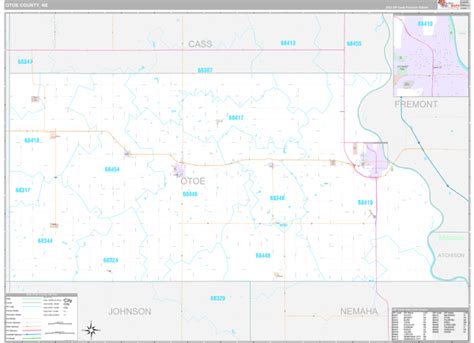 Otoe County Ne Wall Map Premium Style By Marketmaps Mapsales