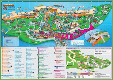 Map Sentosa Island Singapore Attractions Islands With Names