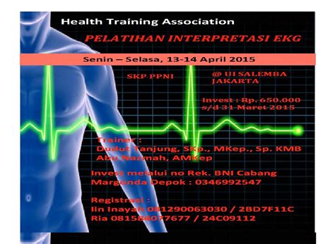 Tutorial ini menggabungkan pendekatan keduanya, karena mendasarkan interpretasi ekg pada pengenalan pola saja seringkali. PUSAT PELATIHAN PERAWAT 081584077677 PIN BB 24C09112