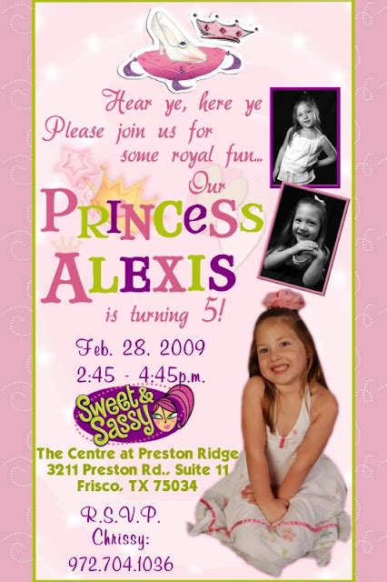 Tinas Graphics And Prints 5th Birthday Sweet And Sassy Party