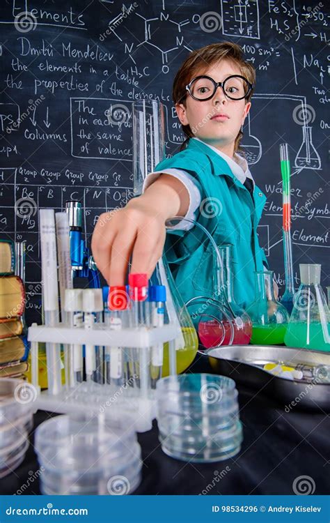 Curious Boy Scientist Stock Photo Image Of Clever Childhood 98534296