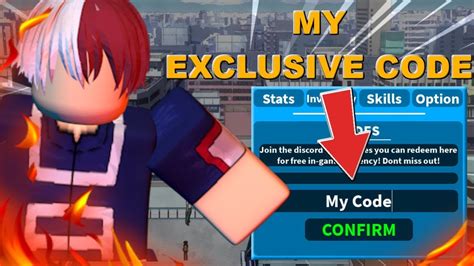 My Exclusive Codes Boku No Roblox Remastered Roblox Mha Game Youtube