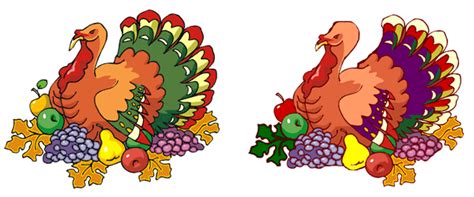 Thanksgiving Games Find The Differences Tom Turkey