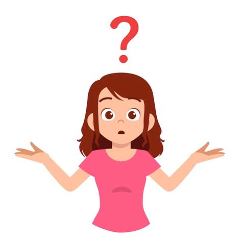 Premium Vector Good Looking Woman With Question Mark Above The Head