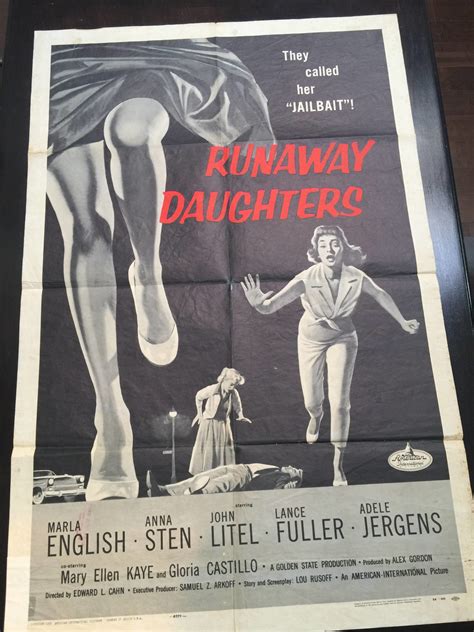Runaway Daughters 1956 Us One Sheet Movie Poster Folded Aaa