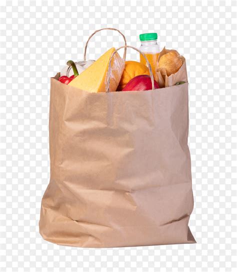 Paper Bag With Market Food On Transparent Background Png Similar Png