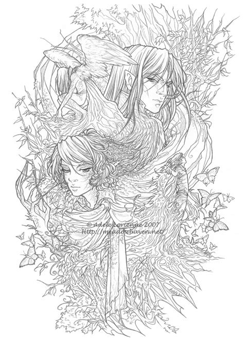 Scifi and fantasy art masquerade: Deep Wood -Lineart | MeadowHaven