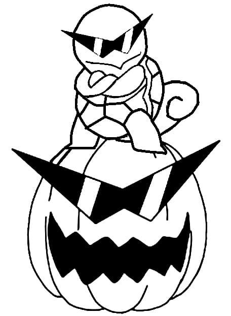 Dibujos De Pok Mon Squirtle De Halloween Para Colorear Para Colorear