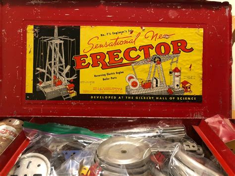 Vtg 1938 Erector Set Toy 7 12 Construction Set Ac Gilbert Company